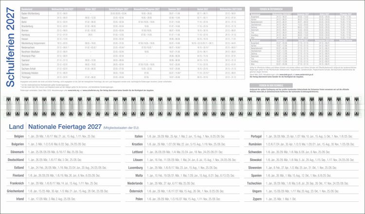 Produktbild: Wochenquerplaner, blau 2027