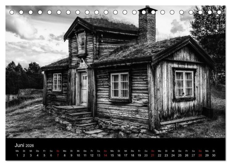 Produktbild: Objekte in schwarz weiss (Tischkalender 2026 DIN A5 quer), CALVENDO Monatskalender