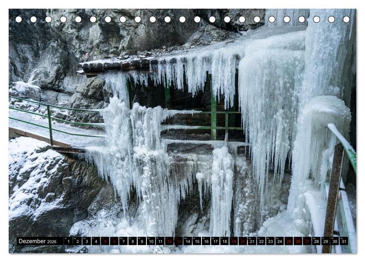 Produktbild: Breitachklamm im Wandel der Jahreszeiten (Tischkalender 2026 DIN A5 quer), CALVENDO Monatskalender
