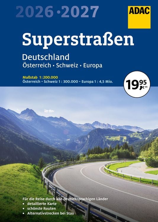 Bild vom Artikel ADAC Superstraßen Autoatlas 2026/2027 Deutschland 1:200.000, Österreich, Schweiz 1:300.000 mit Europa 1:4,5 Mio. vom Autor 