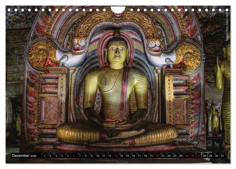 Produktbild: Sri Lanka 2026 Kulturh&ouml;hepunkte (Wandkalender 2026 DIN A4 quer), CALVENDO Monatskalender