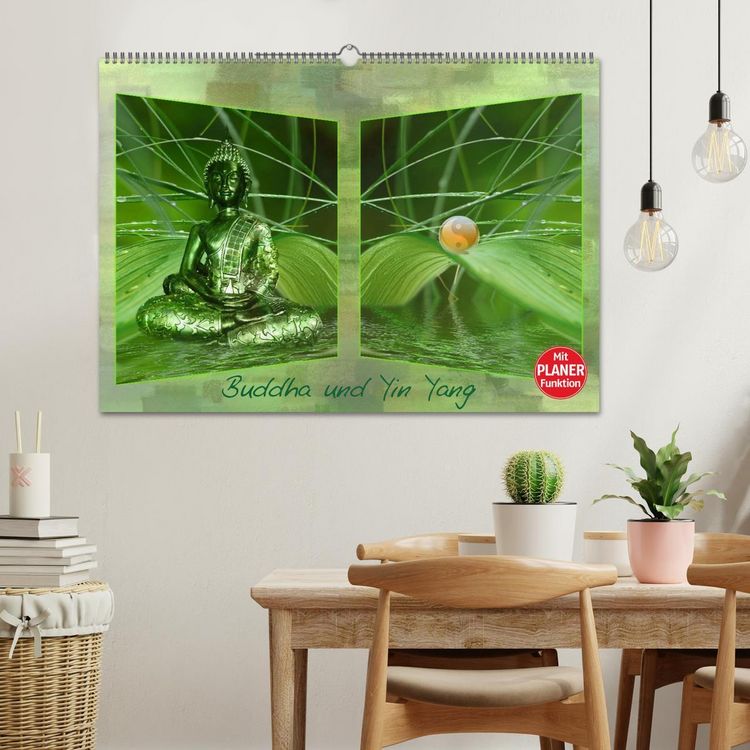 Produktbild: Buddha und Yin Yang (Wandkalender 2026 DIN A2 quer), CALVENDO Monatskalender