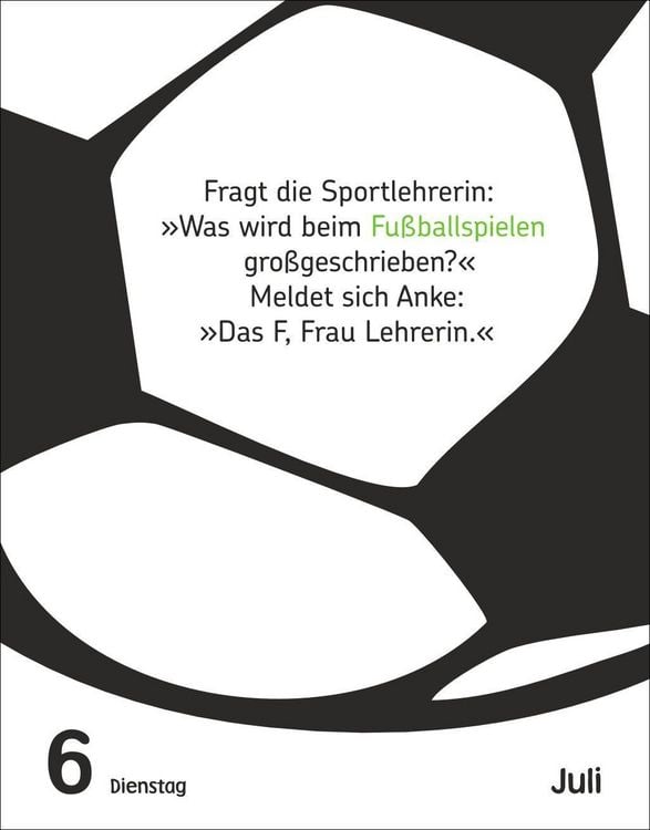 Produktbild: Fu&szlig;ballspa&szlig; f&uuml;r Kids Tagesabrei&szlig;kalender 2027 - Witze, lustige Spr&uuml;che und verr&uuml;ckte Fakten