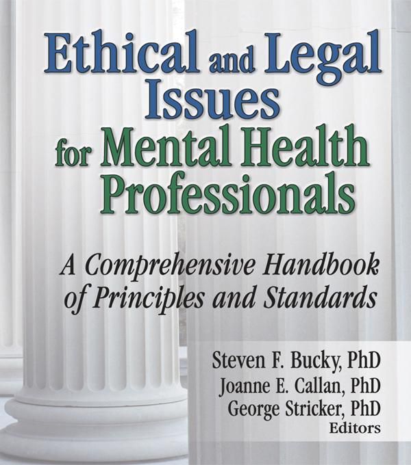 Produktbild: Ethical and Legal Issues for Mental Health Professionals