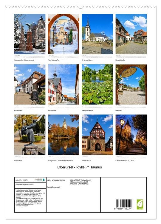 Produktbild: Oberursel - Idylle im Taunus (hochwertiger Premium Wandkalender 2027 DIN A2 hoch), Kunstdruck in Hochglanz