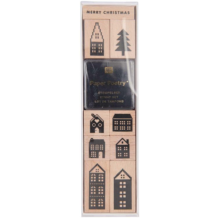 Produktbild: Stempelset H&auml;user 100% 9 Stk