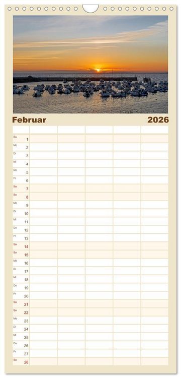 Produktbild: Familienplaner 2026 - Bretagne - Traumk&uuml;sten im s&uuml;dlichen Finist&egrave;re mit 5 Spalten (Wandkalender, 21 x 45 cm) CALVENDO