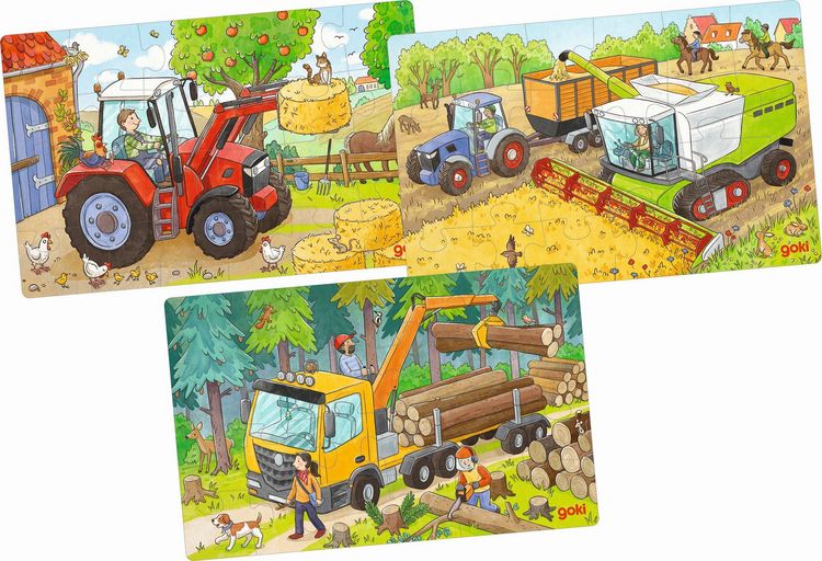 Produktbild: Goki 57380 - Puzzles Fahrzeuge