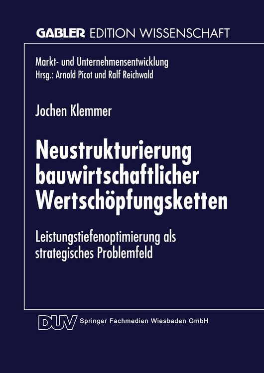 Produktbild: Neustrukturierung bauwirtschaftlicher Wertsch&ouml;pfungsketten