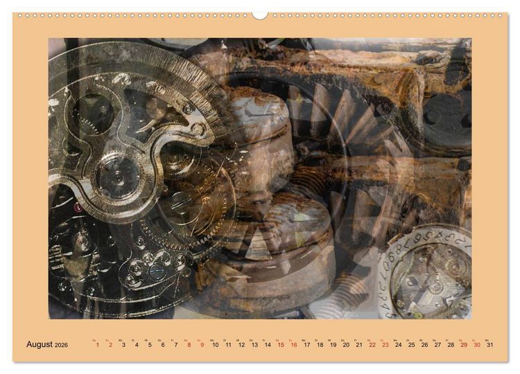 Produktbild: Uhr-Werk-Kunst (Wandkalender 2026 DIN A2 quer), CALVENDO Monatskalender