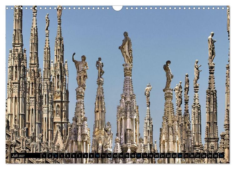 Produktbild: One Day Mailand (Wandkalender 2027 DIN A3 quer), CALVENDO Monatskalender
