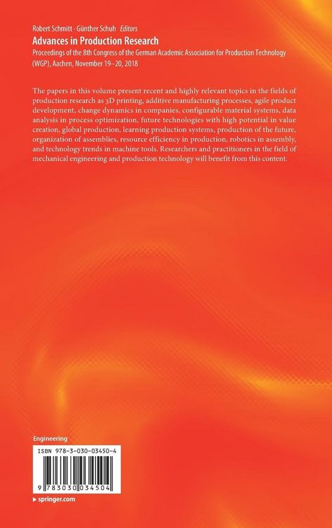 Produktbild: Advances in Production Research