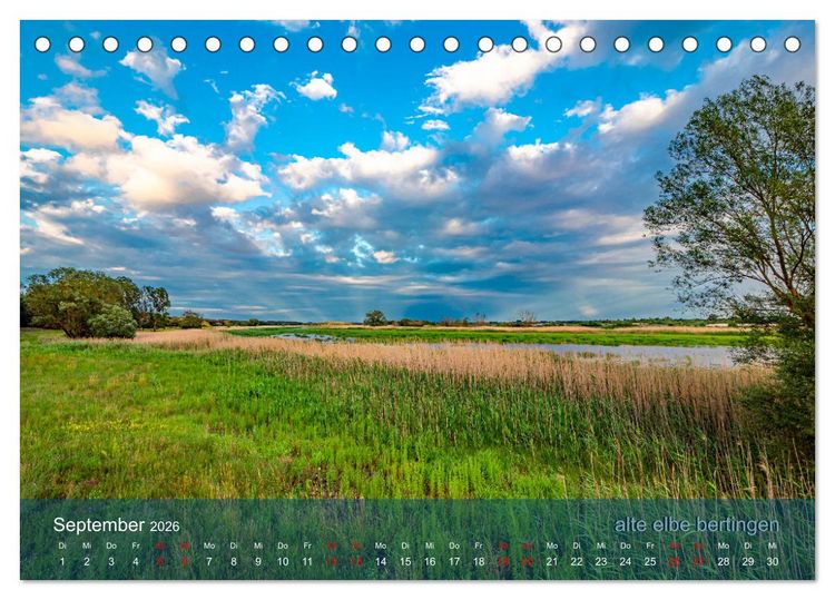 Produktbild: der elbestrom landschaft (Tischkalender 2026 DIN A5 quer), CALVENDO Monatskalender