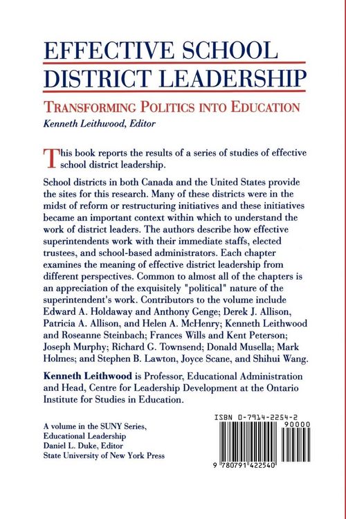 Produktbild: Effective School District Leadership