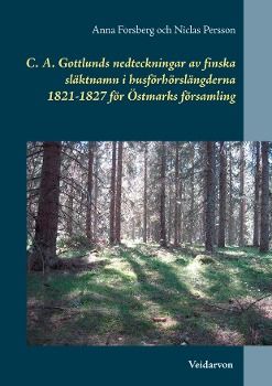 Produktbild: C. A. Gottlunds nedteckningar av finska sl&auml;ktnamn i husf&ouml;rh&ouml;rsl&auml;ngderna 1821-1827 f&ouml;r &Ouml;stmarks f&ouml;rsamling