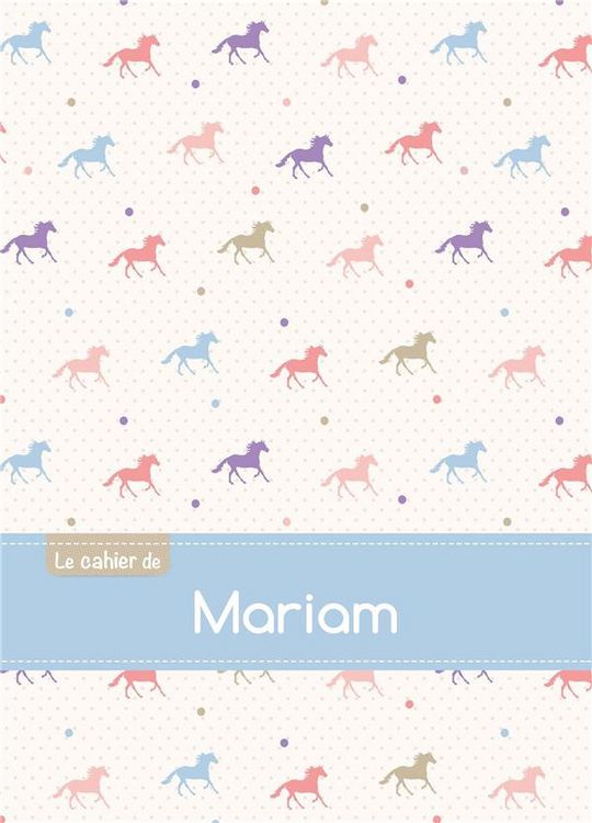 Produktbild: Cahier mariam blanc,96p,a5 chevaux
