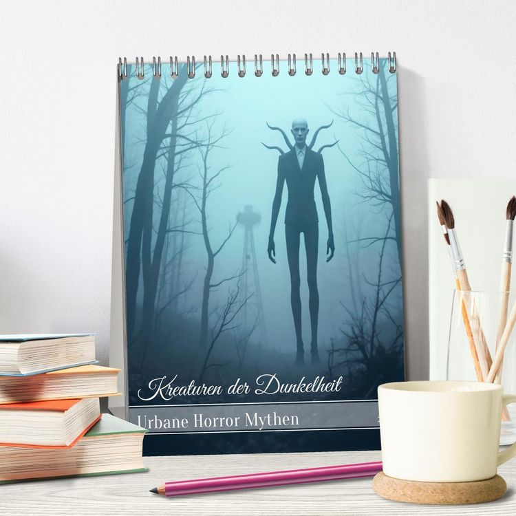 Produktbild: Kreaturen der Dunkelheit - Urbane Horror Mythen (Tischkalender 2026 DIN A5 hoch), CALVENDO Monatskalender