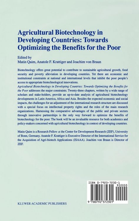 Produktbild: Agricultural Biotechnology in Developing Countries