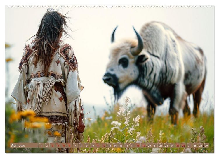 Produktbild: Native American Soul (High Quality Premium Wall Calendar 2026 DIN A2 landscape),CALVENDO 12 Month Wall Calendar