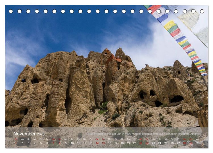 Produktbild: Buddhistische Kl&ouml;ster im Himalaya (Tischkalender 2026 DIN A5 quer), CALVENDO Monatskalender