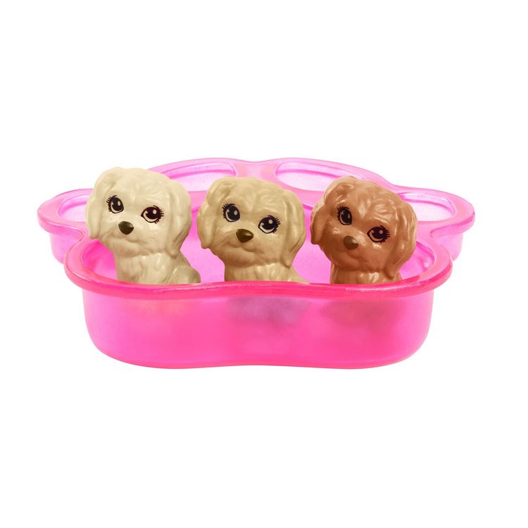 Produktbild: Barbie Puppe (blond) mit Hund und Welpen