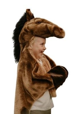 Produktbild: Wild & Soft - Pl&uuml;sch Tierkost&uuml;m Braun Pferd, Bettvorleger, Decke