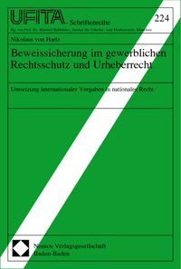 Produktbild: Beweissicherung im gewerblichen Rechtsschutz und Urheberrecht