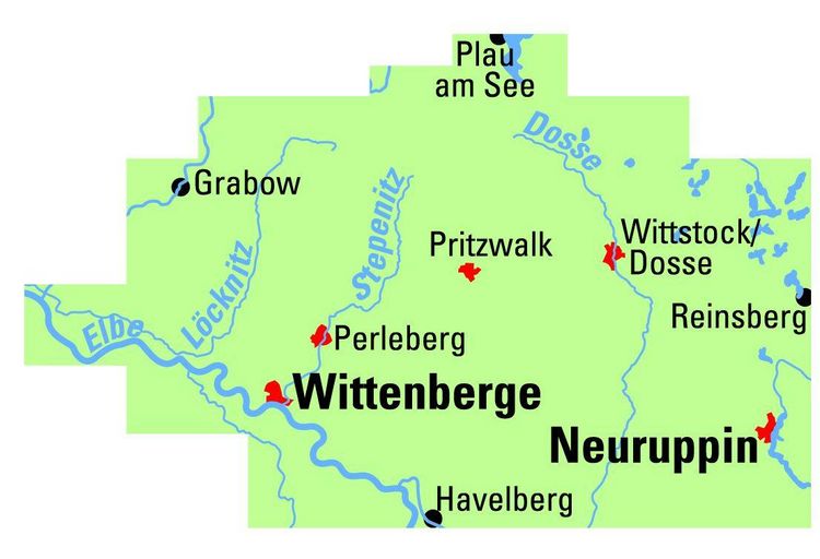 Produktbild: ADFC-Regionalkarte Prignitz, 1:75.000, mit Tagestourenvorschl&auml;gen, rei&szlig;- und wetterfest, E-Bike-geeignet, mit Knotenpunkten, GPS-Tracks Download,