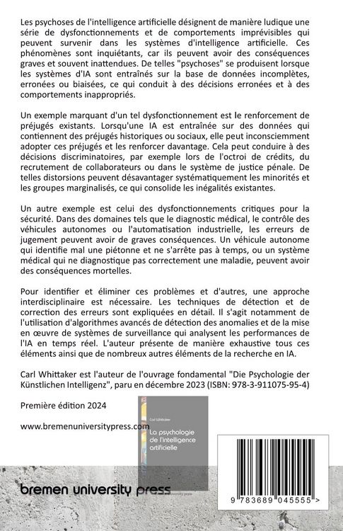 Produktbild: Les Psychoses de l'Intelligence Artificielle