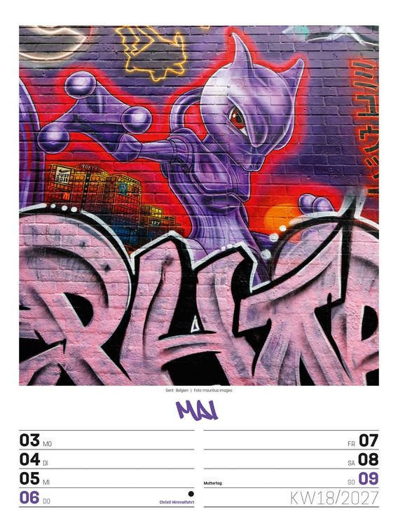 Produktbild: Street Art Wochenplaner Kalender 2027