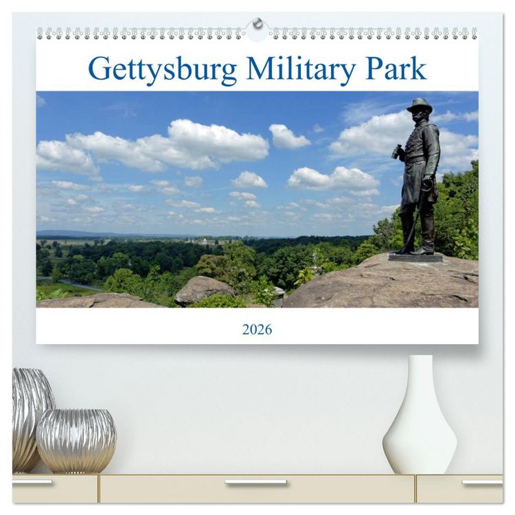 Produktbild: Gettysburg Military Park (hochwertiger Premium Wandkalender 2026 DIN A2 quer), Kunstdruck in Hochglanz