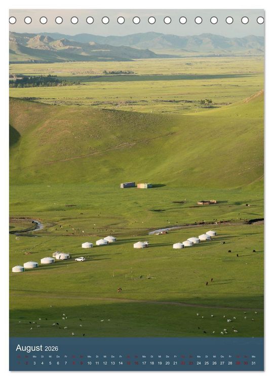 Produktbild: Mongolei - Mensch, Natur und Religion im Einklang (Tischkalender 2026 DIN A5 hoch), CALVENDO Monatskalender