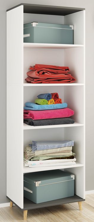 Produktbild: Holz Kleiderschrank Schuhregal Flur Regal Landos