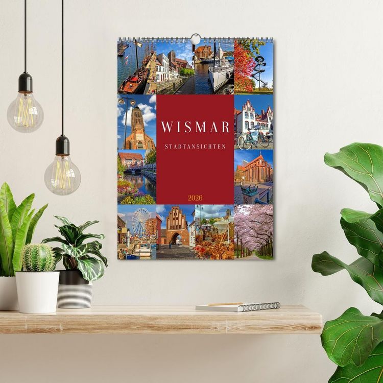 Produktbild: Wismar Stadtansichten (Wandkalender 2026 DIN A3 hoch), CALVENDO Monatskalender