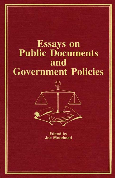 Produktbild: Essays on Public Documents and Government Policies