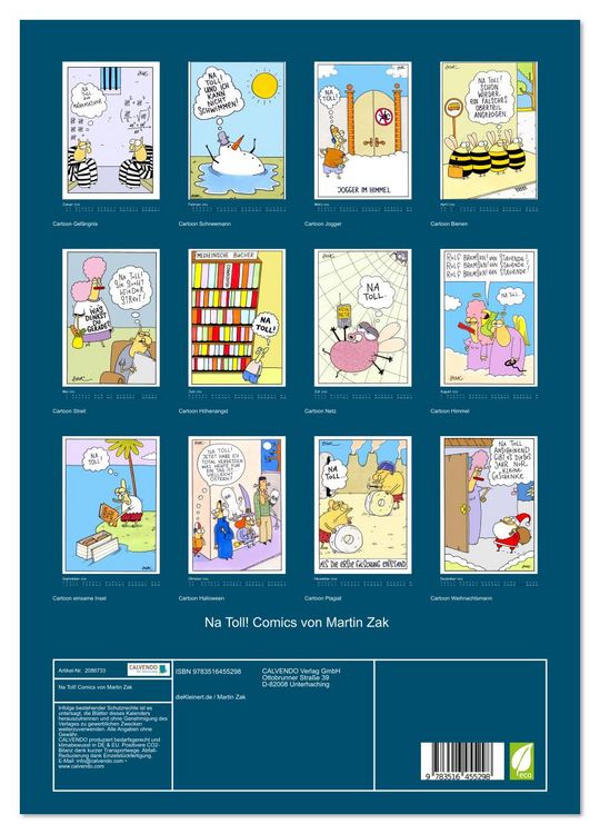 Produktbild: Na Toll! Comics von Martin Zak (hochwertiger Premium Wandkalender 2026 DIN A2 hoch), Kunstdruck in Hochglanz