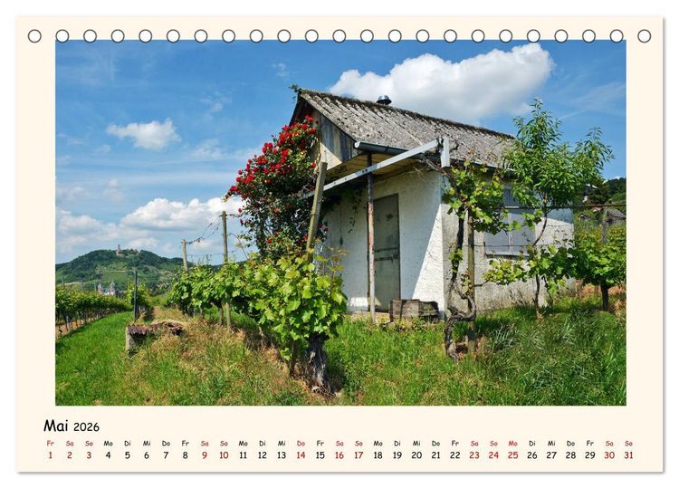 Produktbild: Weinlandschaft - Heppenheim an der Bergstra&szlig;e (Tischkalender 2026 DIN A5 quer), CALVENDO Monatskalender
