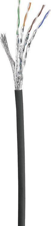 Produktbild: Renkforce RF-5469256 RJ45 Patchkabel CAT 6 S/FTP 2.00 m Schwarz mit Rastnasenschutz, vergoldete Steckkontakte, Flammwidrig 1 St.