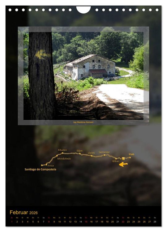 Produktbild: Camino del Norte (Wandkalender 2026 DIN A4 hoch), CALVENDO Monatskalender