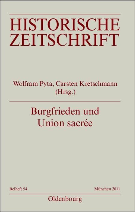 Produktbild: Burgfrieden und Union sacr&eacute;e