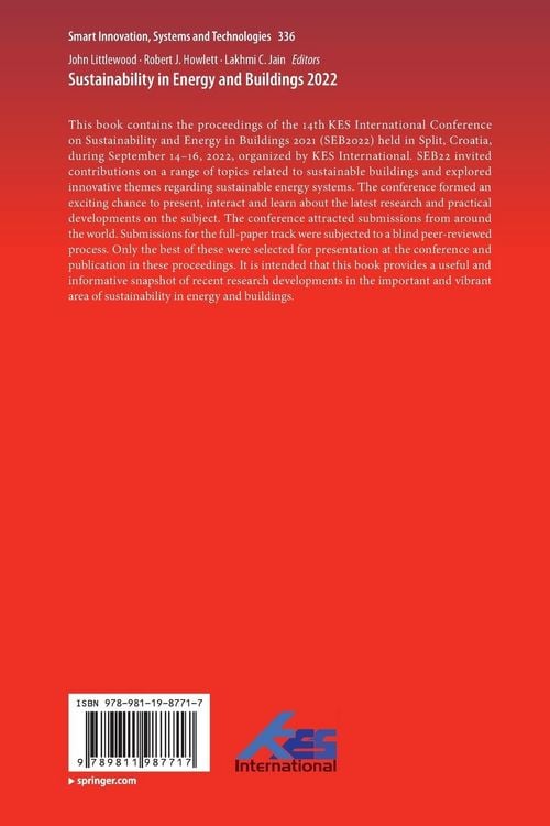 Produktbild: Sustainability in Energy and Buildings 2022