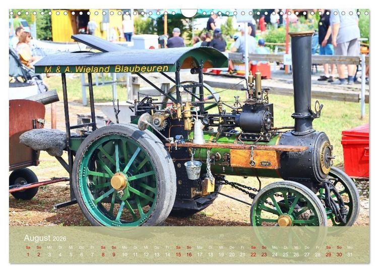 Produktbild: Dampftraktormodelle 1:3 beim Dampfmodellbautreffen in Bisingen (Wandkalender 2026 DIN A3 quer), CALVENDO Monatskalender