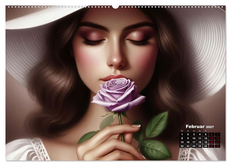 Produktbild: Eleganz, Farbe und Anmut (hochwertiger Premium Wandkalender 2027 DIN A2 quer), Kunstdruck in Hochglanz