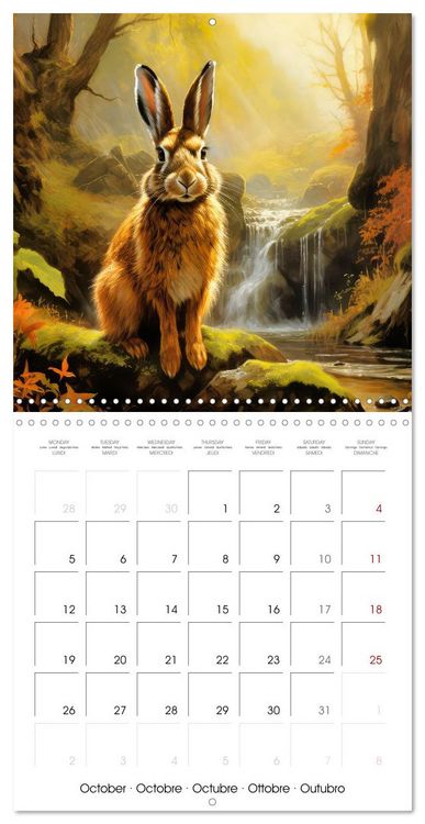 Produktbild: Des amours de lapins (Calendrier mural carr&eacute; 2026 30x30 cm) Calendrier double avec une page pour vos prises de notes
