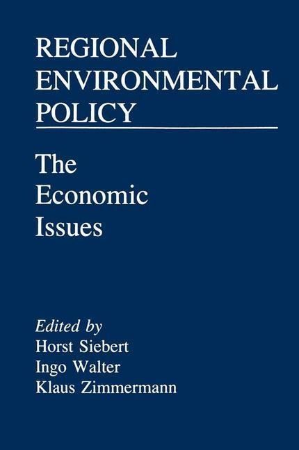 Produktbild: Siebert, H: Regional Environmental Policy