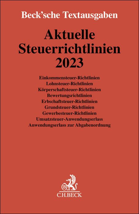 Produktbild: Aktuelle Steuerrichtlinien 2023