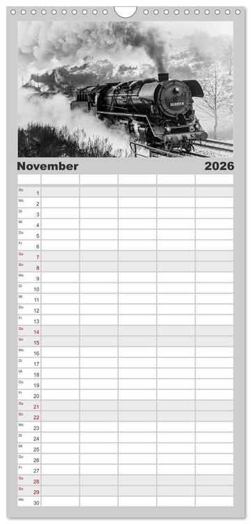 Produktbild: Familienplaner 2026 - Dampfloks in der DDR mit 5 Spalten (Wandkalender, 21 x 45 cm) CALVENDO