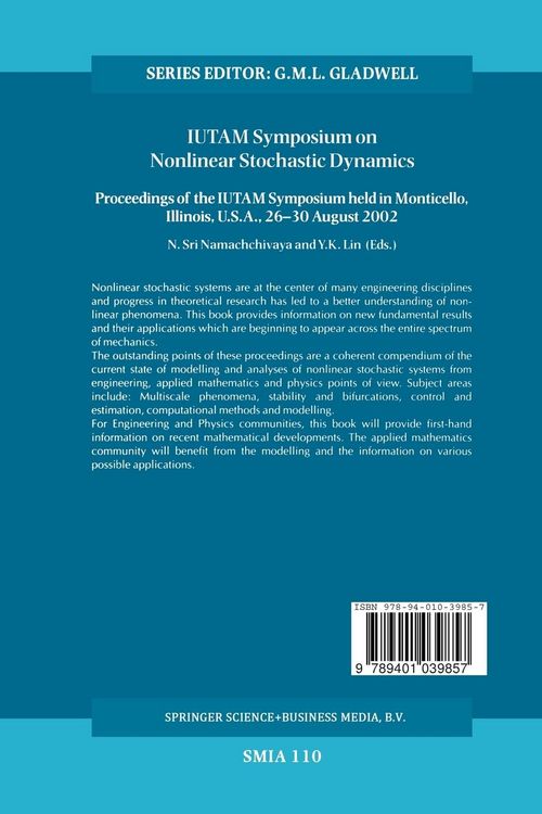 Produktbild: IUTAM Symposium on Nonlinear Stochastic Dynamics
