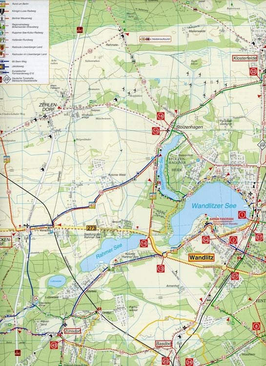 Produktbild: Naturpark Barnim, Wandlitzsee und Umgebung 1 : 35 000. Radwander- und Wanderkarte