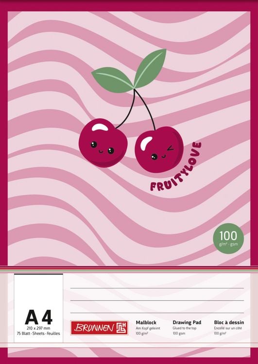 Produktbild: Brunnen Malblock A4 100g/m2 75Bl Fruity Love